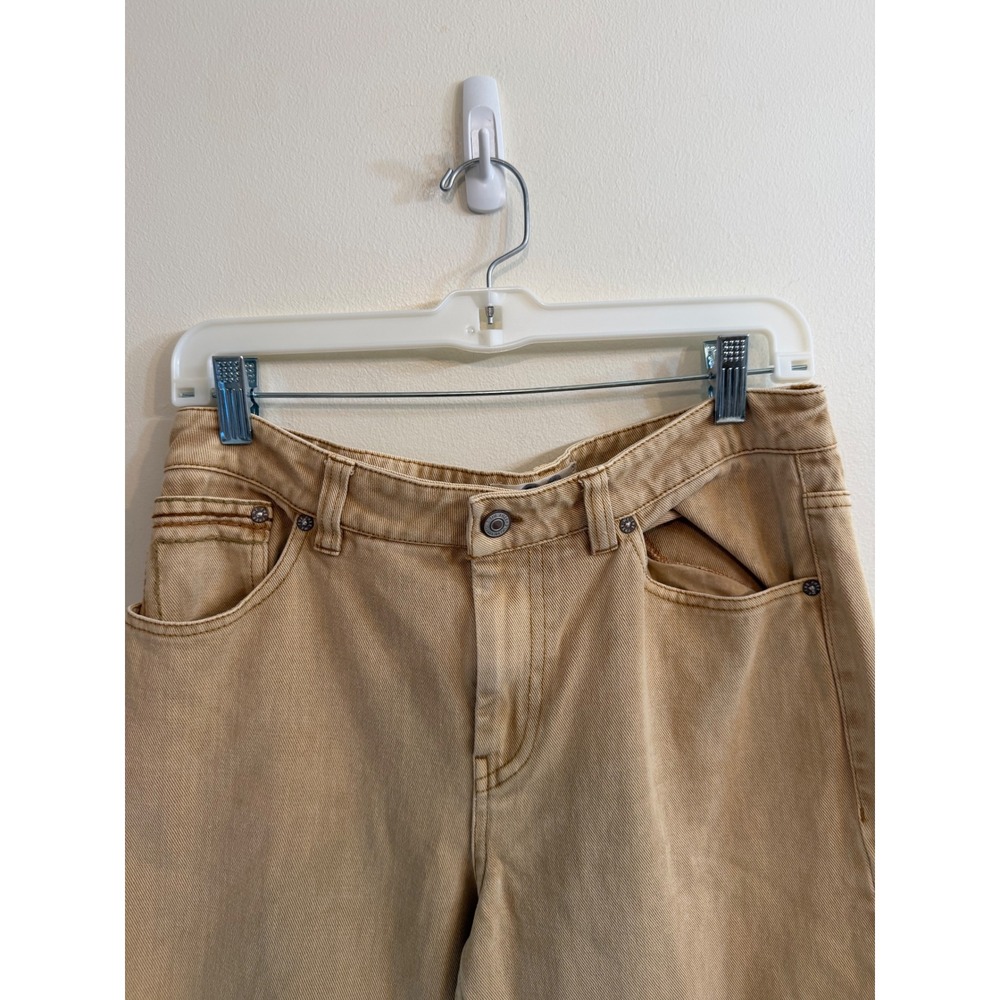 Free People We The Free Golden Vibes Jeans Embroidered Wide Leg Crop 30 Boho - Picture 3 of 10